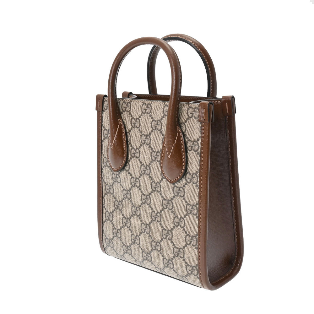 Gucci Beige Brown Handbag Interlocking GG Canvas Supreme Tan Tote
